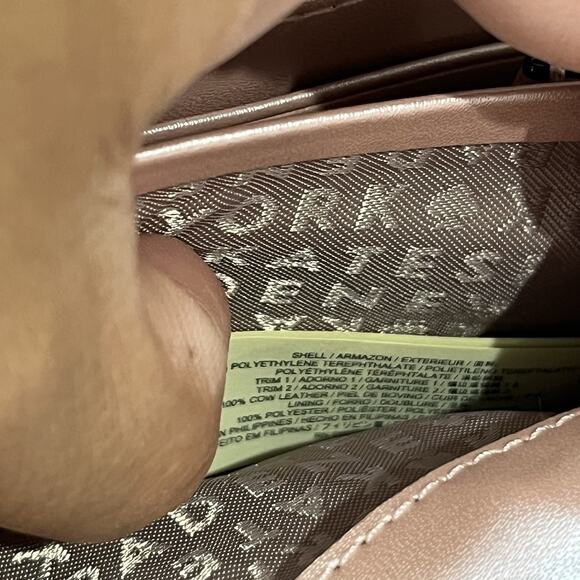 Nwt Kate Spade Rose Gold Pink Glitter Sunset Lane Milou Wallet Clutch Chain Bag - Picture 11 of 14